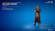 Obi-Wan Kenobi skin in Fortnite can be purchased separately (Image via Epic Games)
